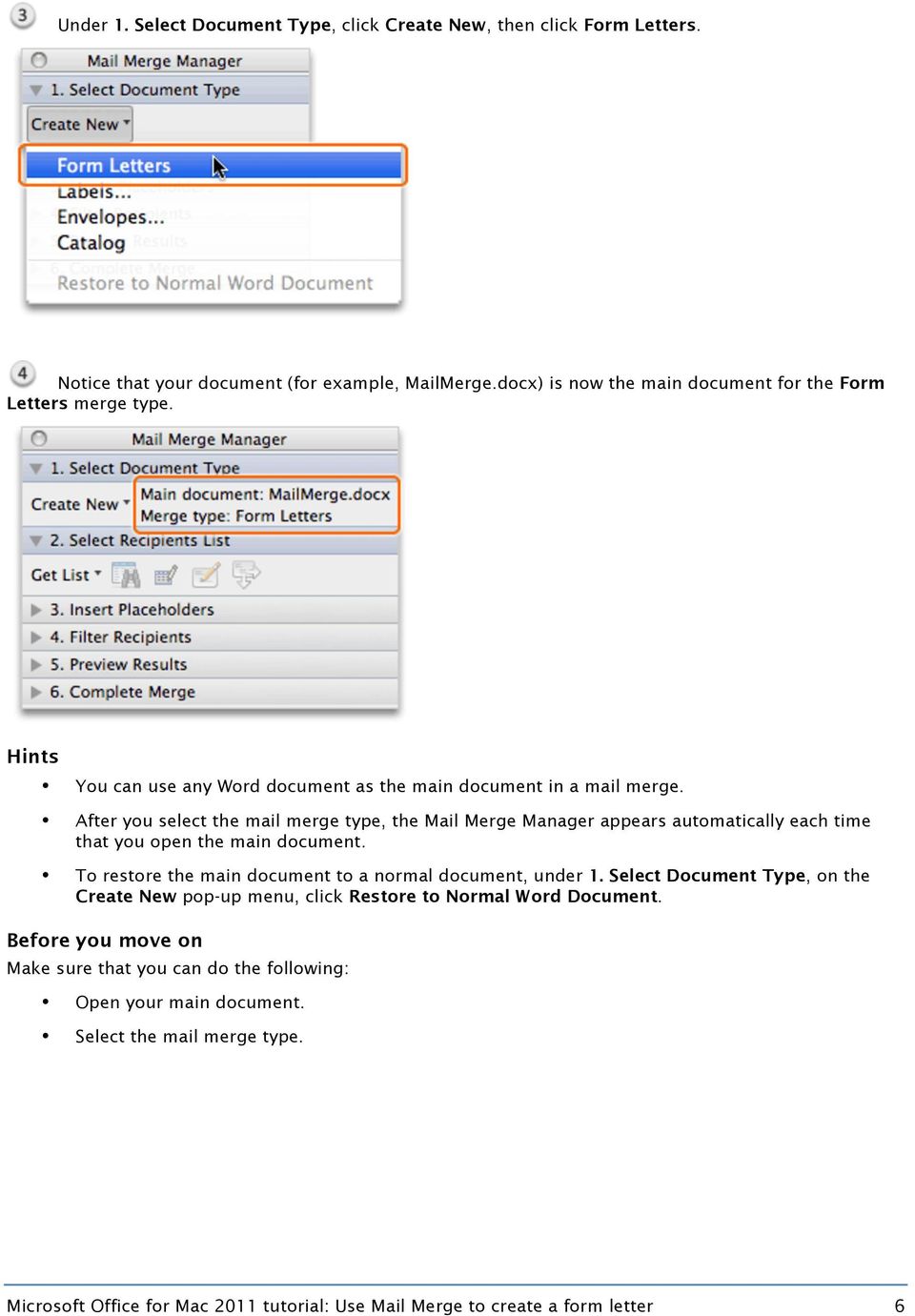 mail merge with word for mac 2011